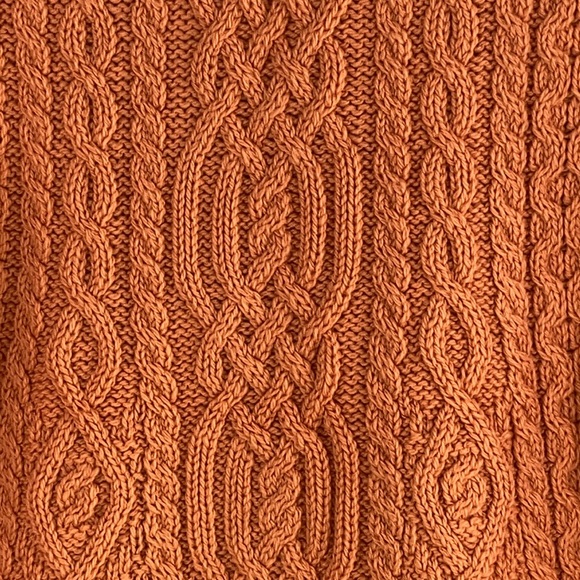Aran Craft Merino Wool Button Front Scalloped - Picture 5 of 7
